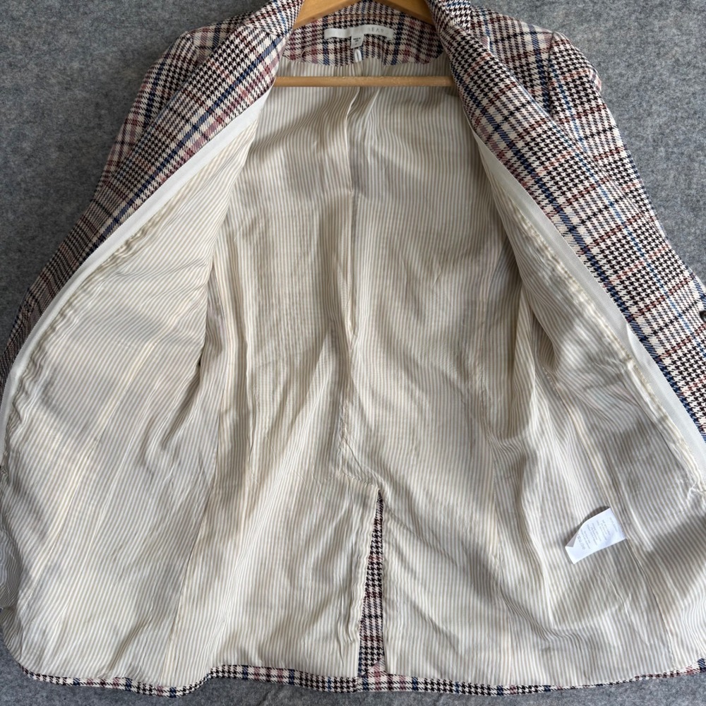 Veronica Beard Miller Dickey Jacket Plaid Cotton Blazer Multi Color Size 4 USA - Picture 9 of 9